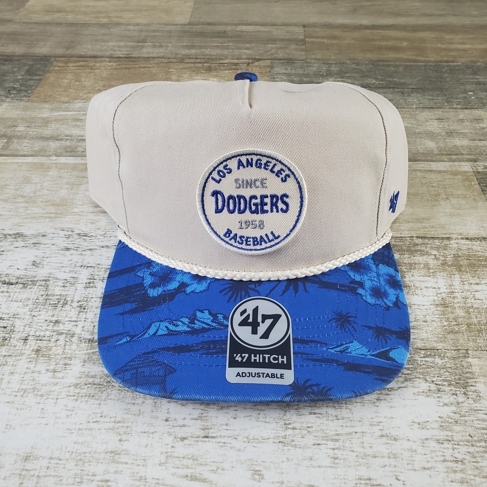 '47 Cream Navy Los Angeles Dodgers Fiji Rope Hitch Adjustable‎ Hat Snapback Cap